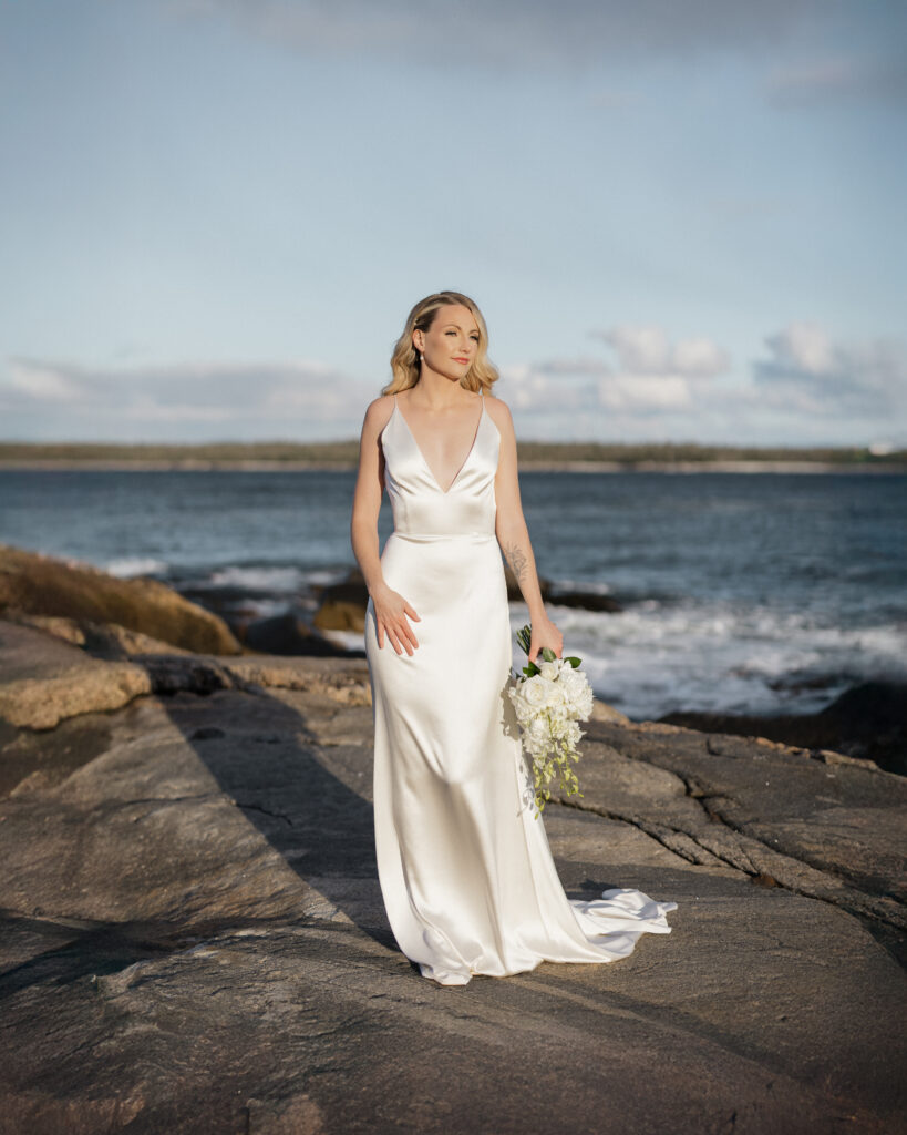 Hidden Gem Wedding Venues in Nova Scotia 2 Wedding along the rocky coastline at a Nova Scotia wedding venue