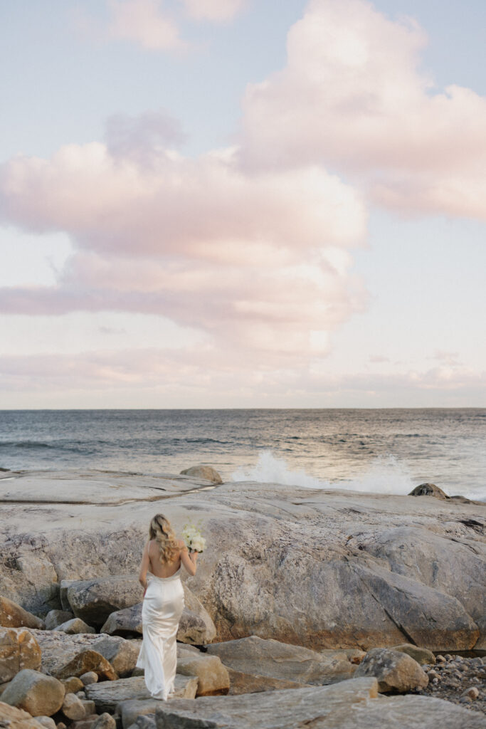 Hidden Gem Wedding Venues in Nova Scotia 2 Wedding along the rocky coastline at a Nova Scotia wedding venue