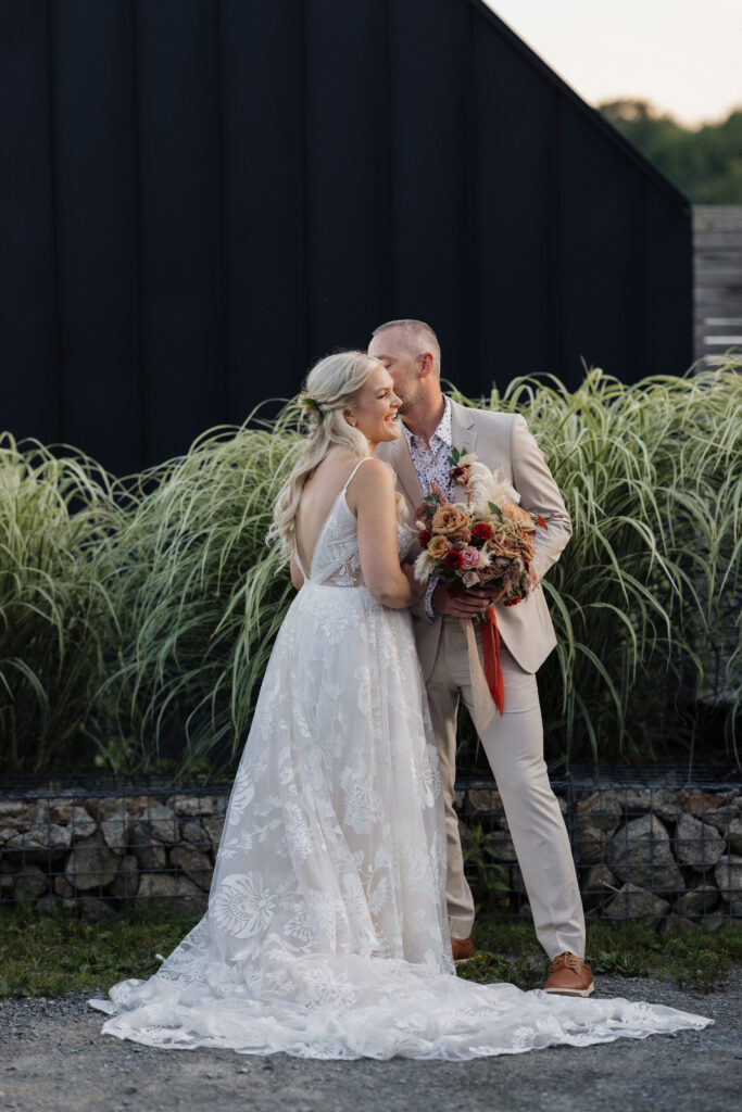 Wedding ceremony at Farm at South Cove in Lunenburg Nova Scotia