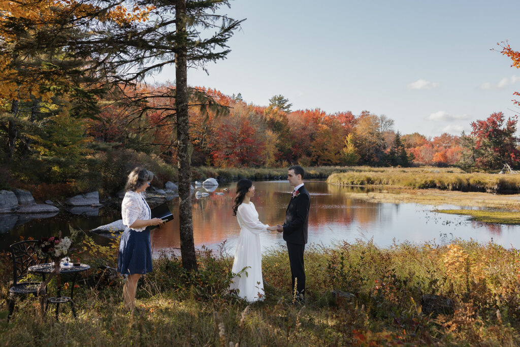 Trout Point Lodge Ceremony; Wedding photographer based in Nova Scotia; Janelle Connor Photography