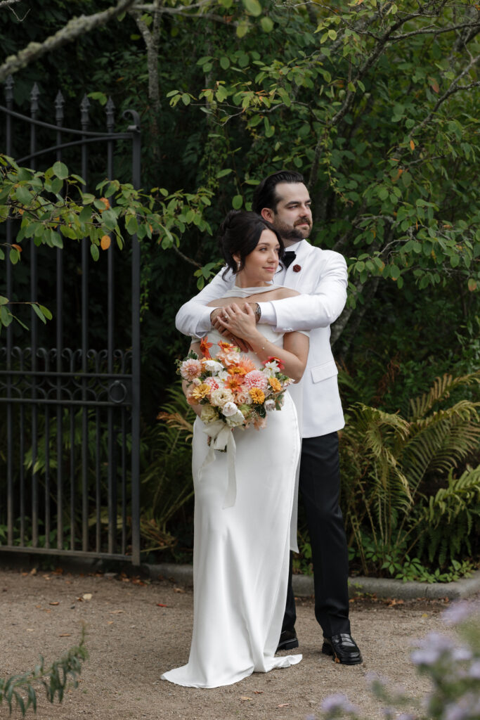 Romantic wedding portraits of bride and groom in Nova Scotia captured by Halifax wedding photographer Janelle Connor