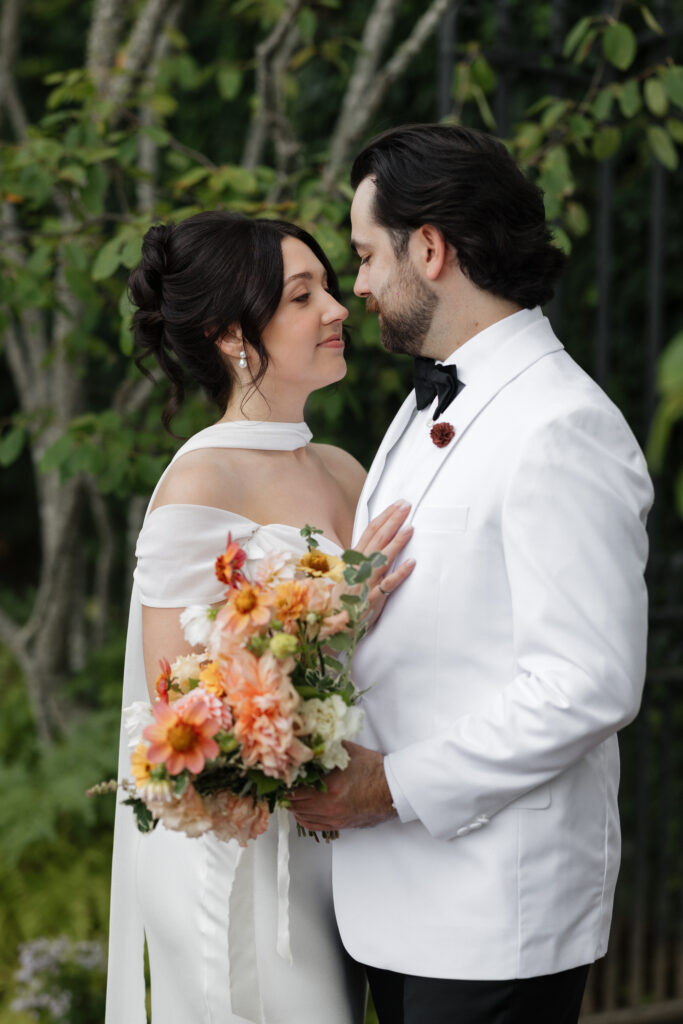Romantic wedding portraits of bride and groom in Nova Scotia captured by Halifax wedding photographer Janelle Connor