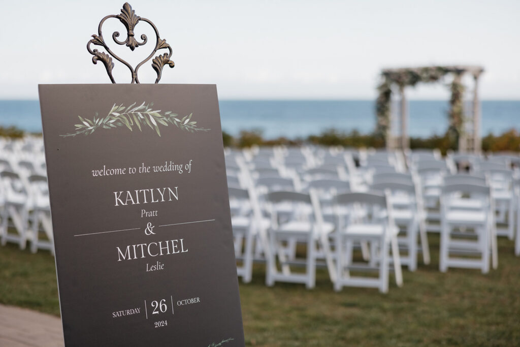 Oceanfront wedding ceremony at White Point Beach Resort