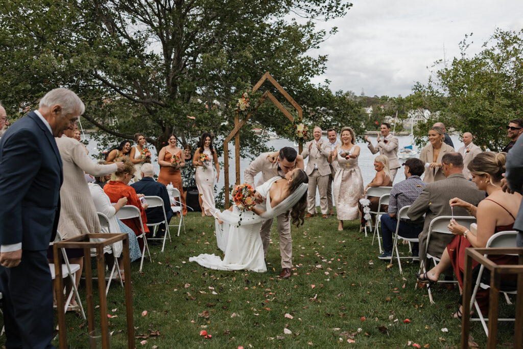 Ceremony Saraguay House hidden gem wedding venue in Nova Scotia 