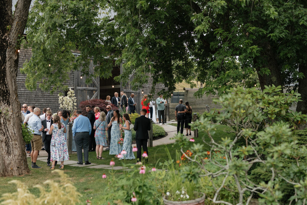 Wedding ceremony at Farm at South Cove in Lunenburg Nova Scotia
