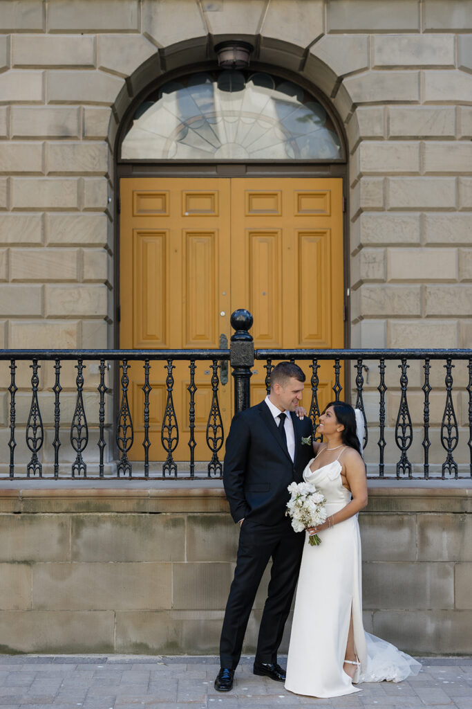 Bride and groom portraits at Halifax Public Gardens during Lord Nelson wedding