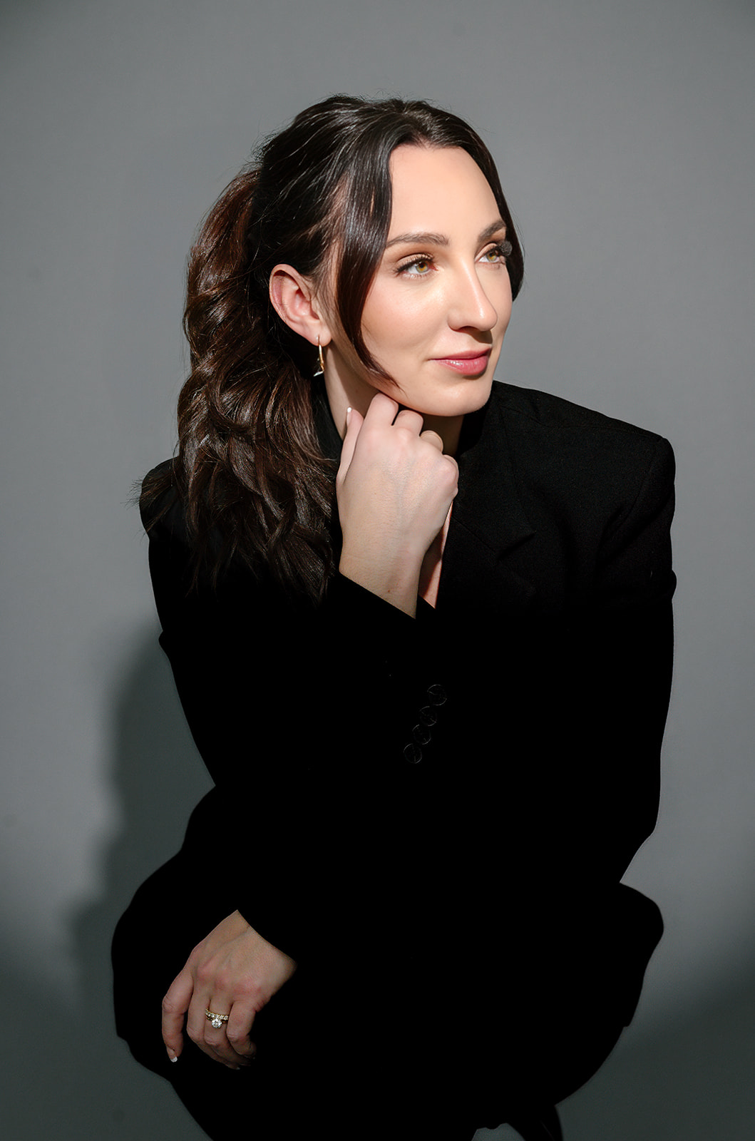 Creative branding photoshoot capturing business owner in authentic way