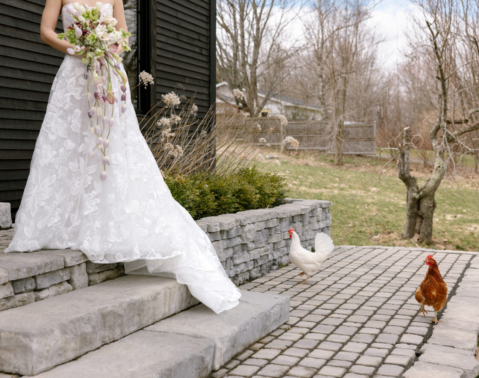 Wedding editorial scene inside a 1896 farmhouse in Grand Pré