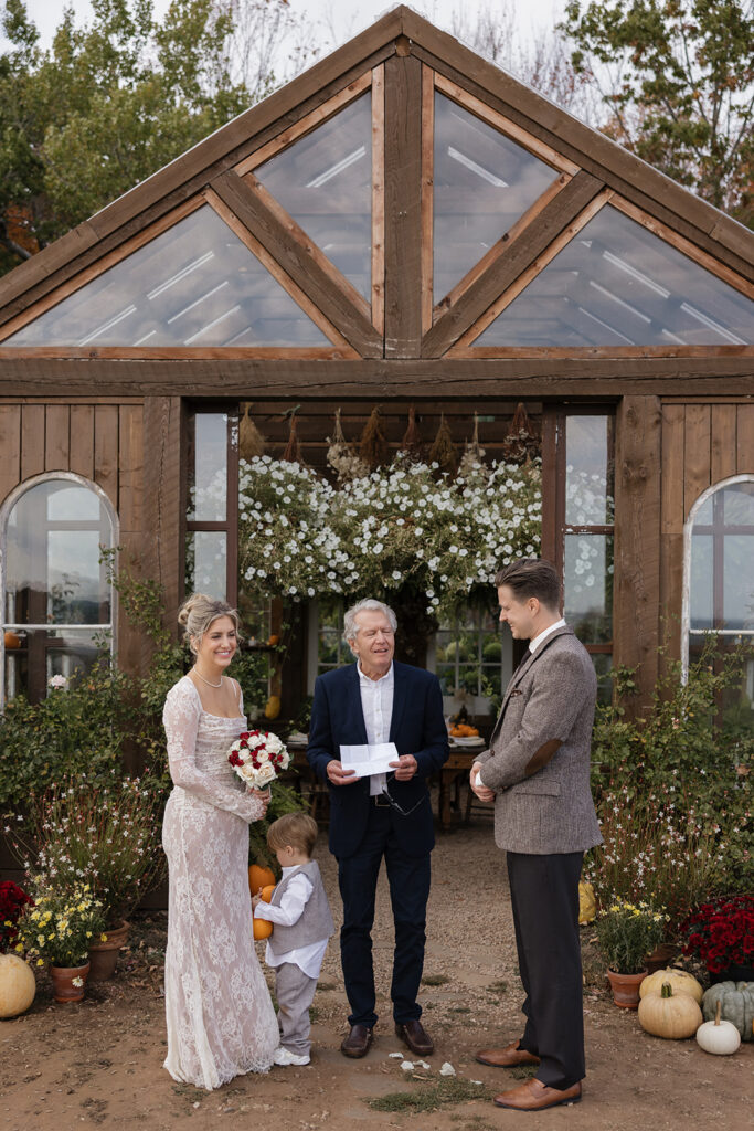 outdoor wedding ceremony setup at Strawberry Lane in Berwick NS