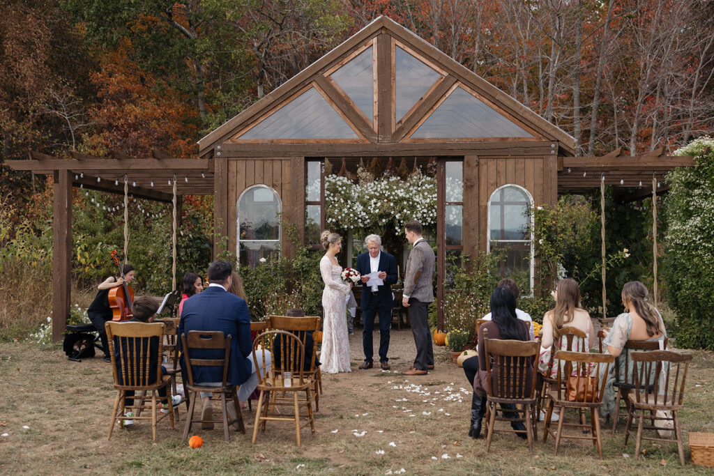 outdoor wedding ceremony setup at Strawberry Lane in Berwick NS