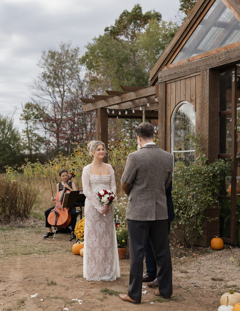 outdoor wedding ceremony setup at Strawberry Lane in Berwick NS